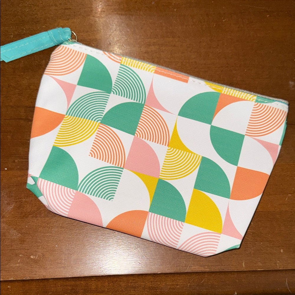 Essentials Colorful Geometric Cosmetic Bag - Picture 3 of 3